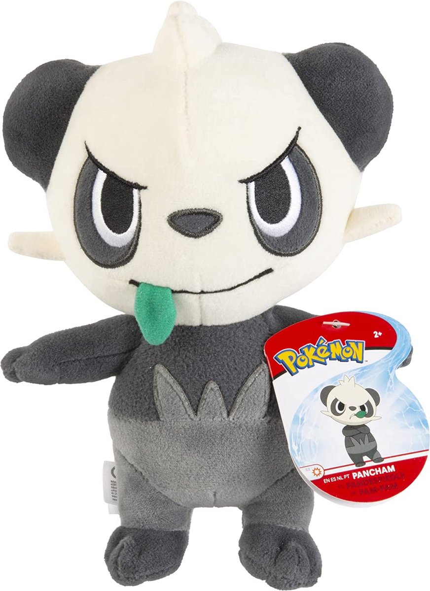 Pancham – Pokémon Pluche Knuffel 21 cm {Pokemon Plush Toy | Speelgoed Knuffeldier Knuffelpop voor kinderen jongens meisjes | Charizard, Bulbasaur, Charmander, Squirtle, Pikachu, Eevee}